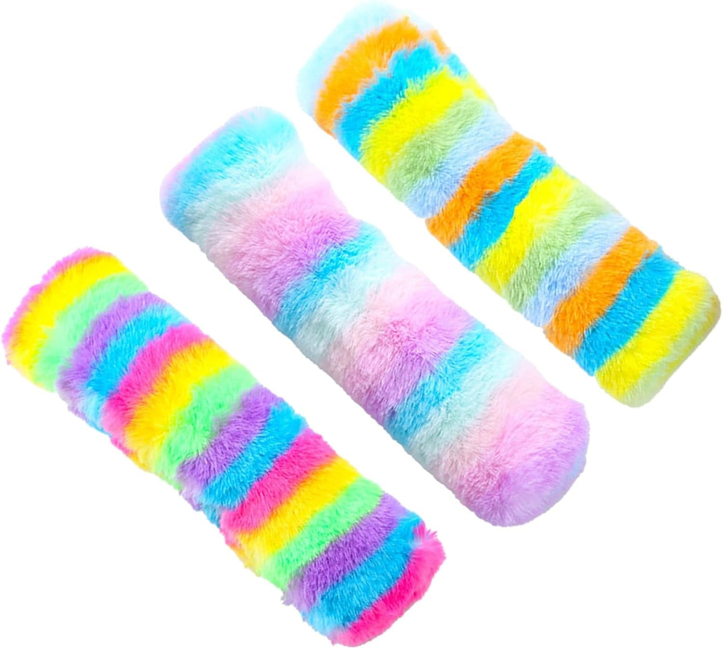 3PCS Filled Catmint Pillow Toy Cute Cuddling Playing Toy Soft Rainbow Soft Cushions Indoor Appeases Playing Toy Paper Sound Toy