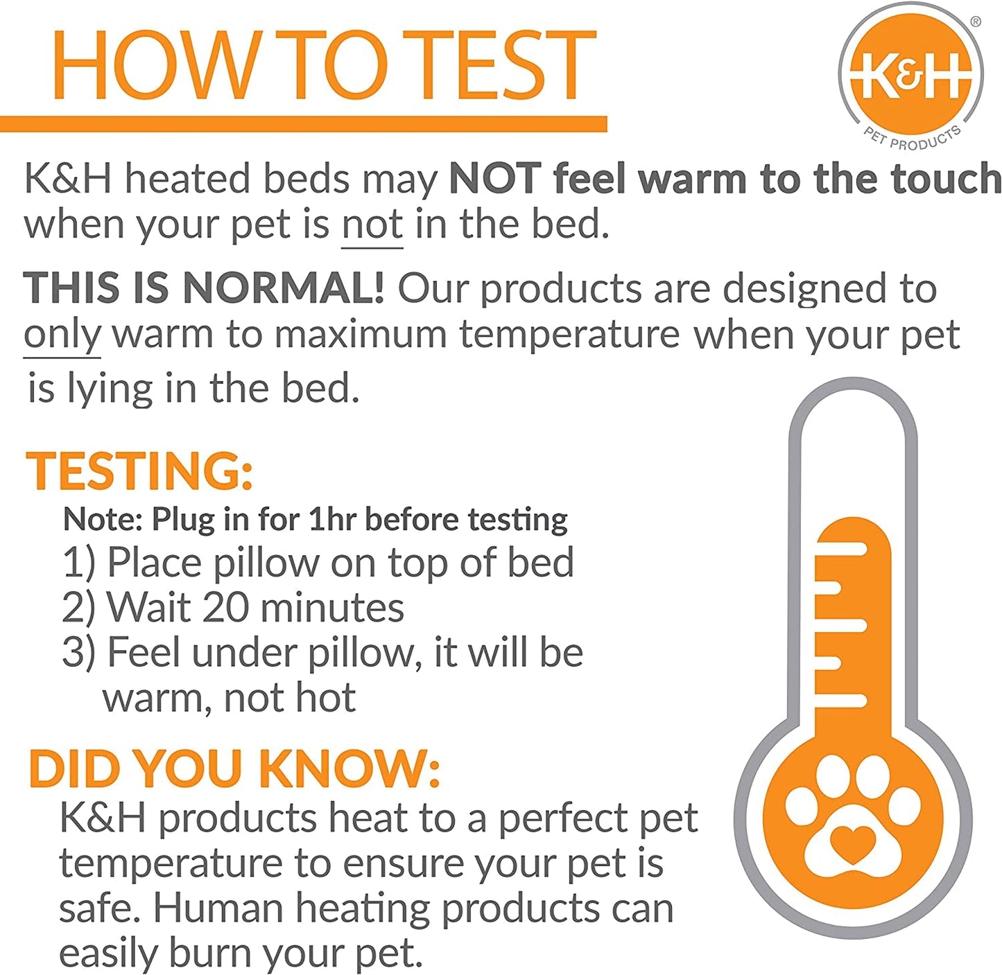 K&H Pet Products Heated Pet Bed Warmer Waterproof Pet Heating Pad for Cat Beds and Dog Beds, Tan Medium