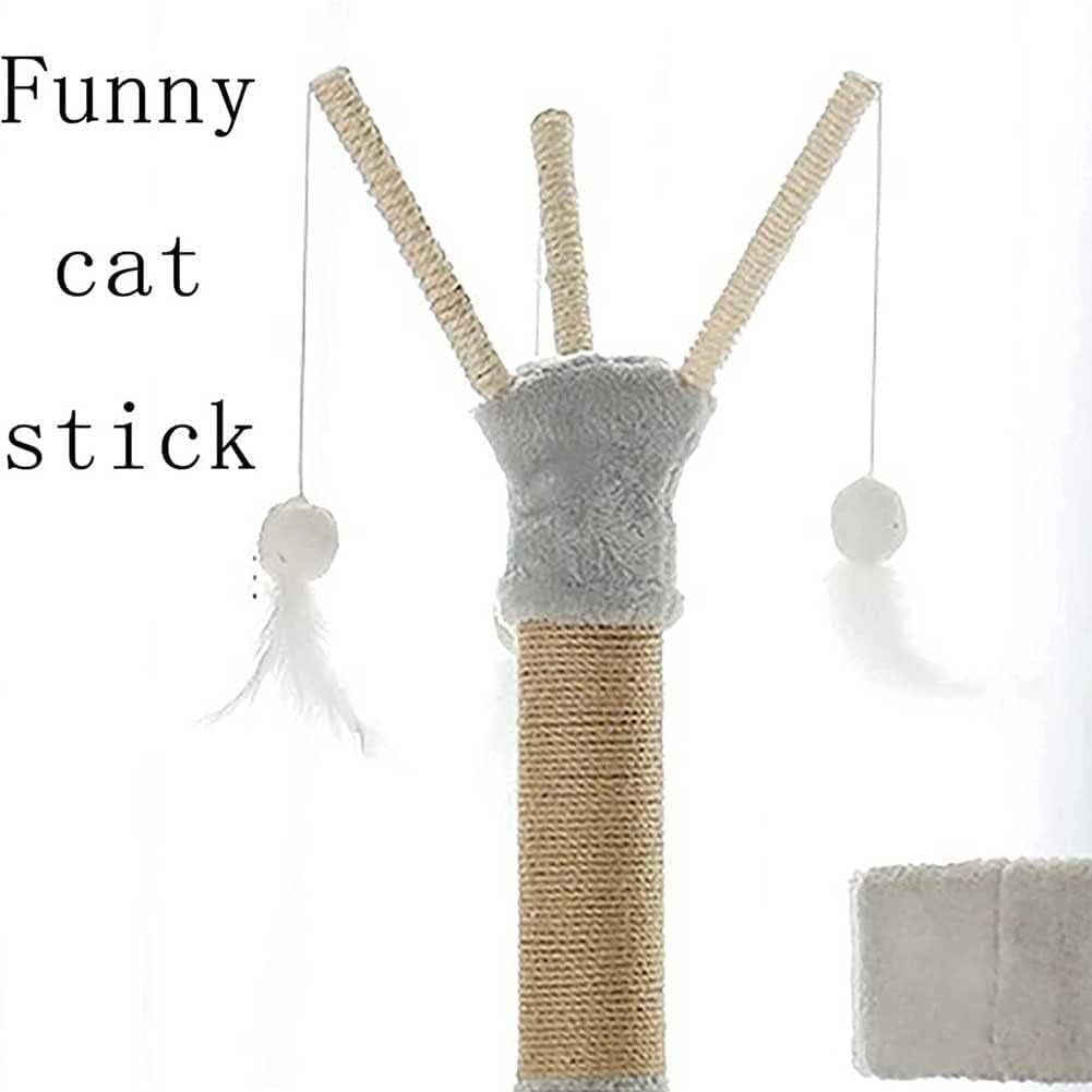 Multi-Level Cat Tree Cat Tower for Indoor Cats, Cat Tree Cat Tower Sisal Scratching Posts Cat Condo Play House Hammock Jump Platform Cat Furniture Activity Center, Gray