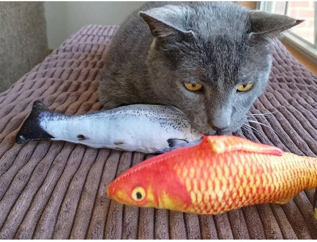 3D Simulation Fish Shape Toy Cat Toy with Catnip Stuffed Pillow Chew Bite Doll for Pet Cat Kitty Game Beautiful Design