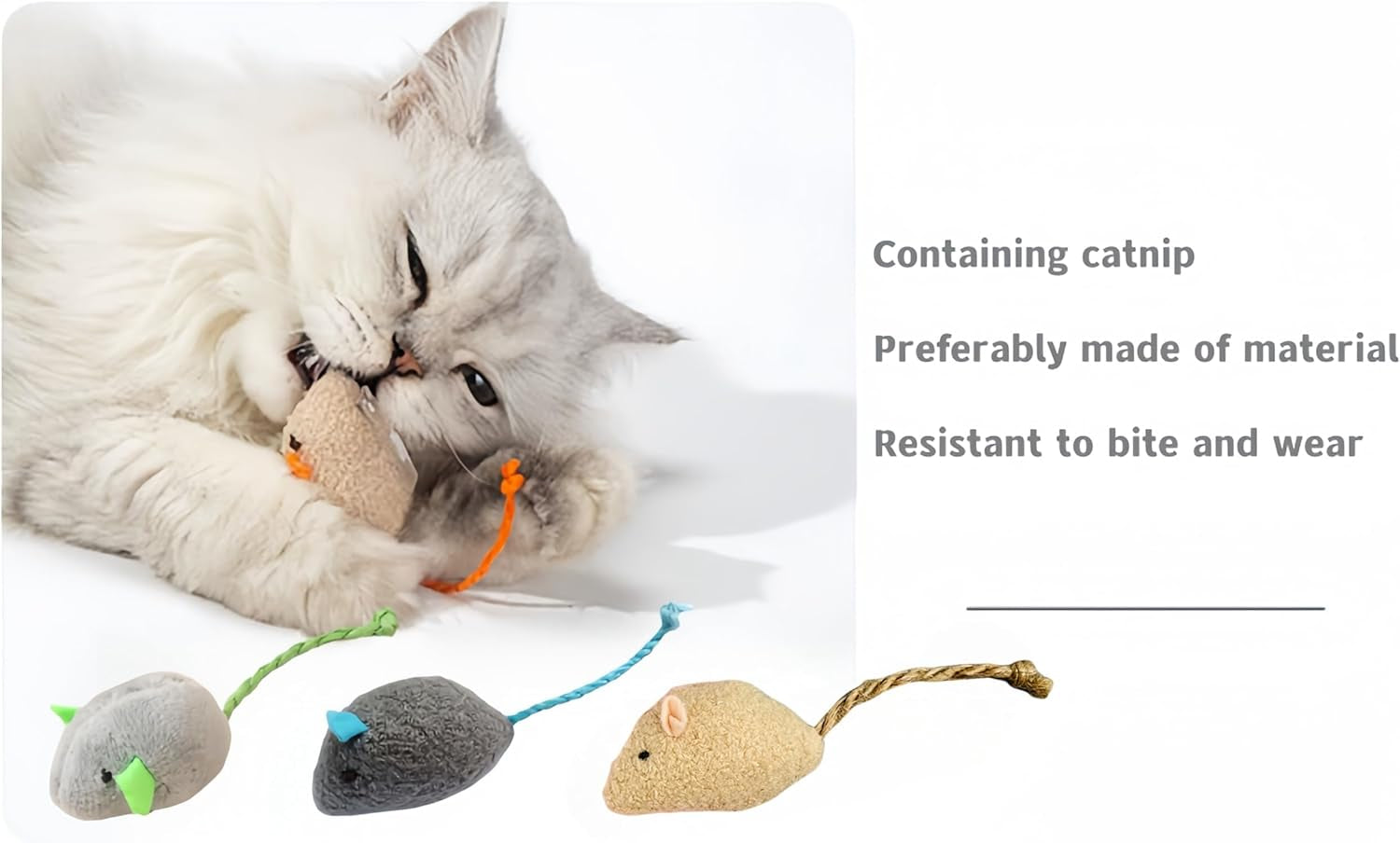 10Pcs Mice Cat Toys Set,Mouse Catnip(4Pcs) Cat Toy,Plush Mouse(4Pcs) Cat Toy and Moving Mouse(2Pcs) Cat Toy,Bite,Hunt, Interaction Toys