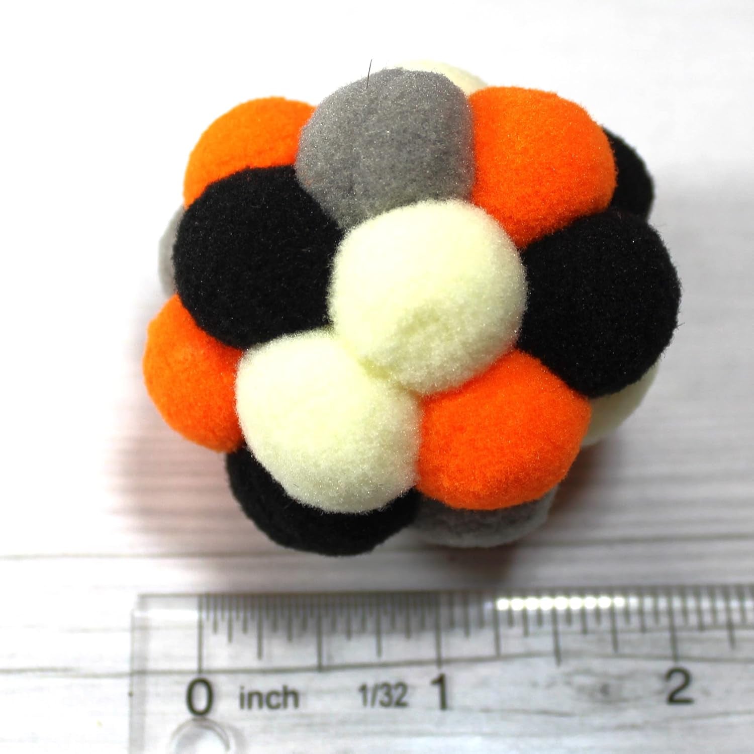 Kitty Catnip Toys Puff Puff Felt Balls with Jingle Bells, Interactive Felt Cat Toy.