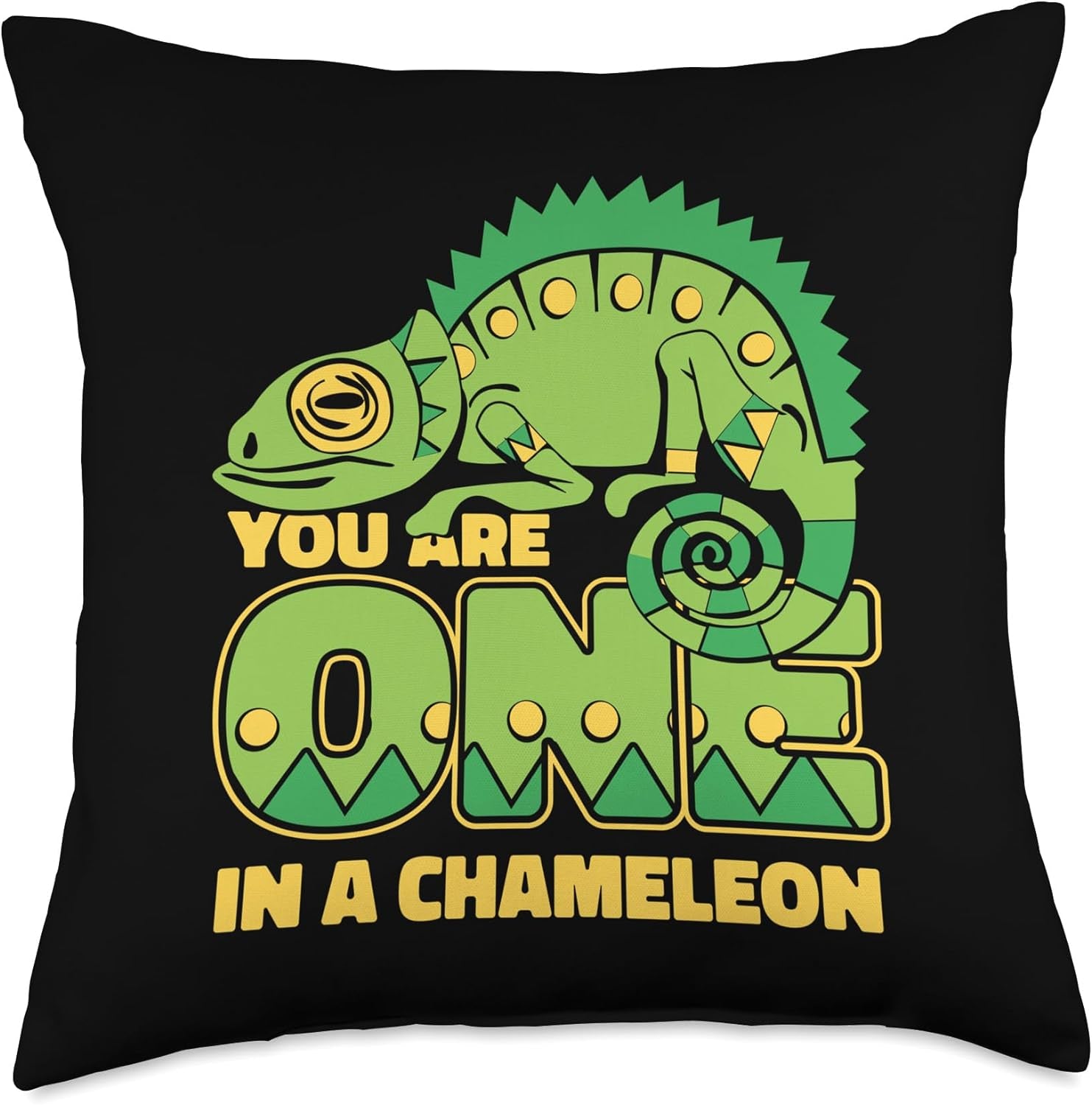 You Are One Panther Veiled Lover Chameleon Throw Pillow, 18X18, Multicolor