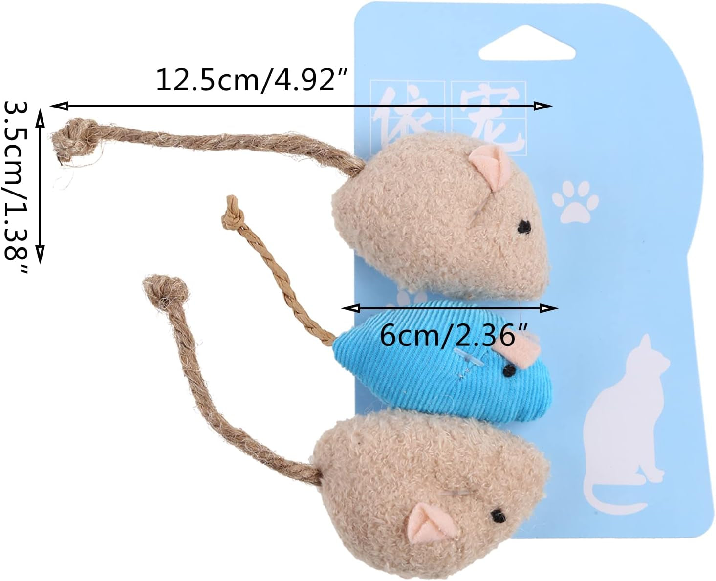 3Pcs for Toys for Mouse Toy Interactive for Toy for Indoor Cats Kitten for Play & Chew Pet Toys With