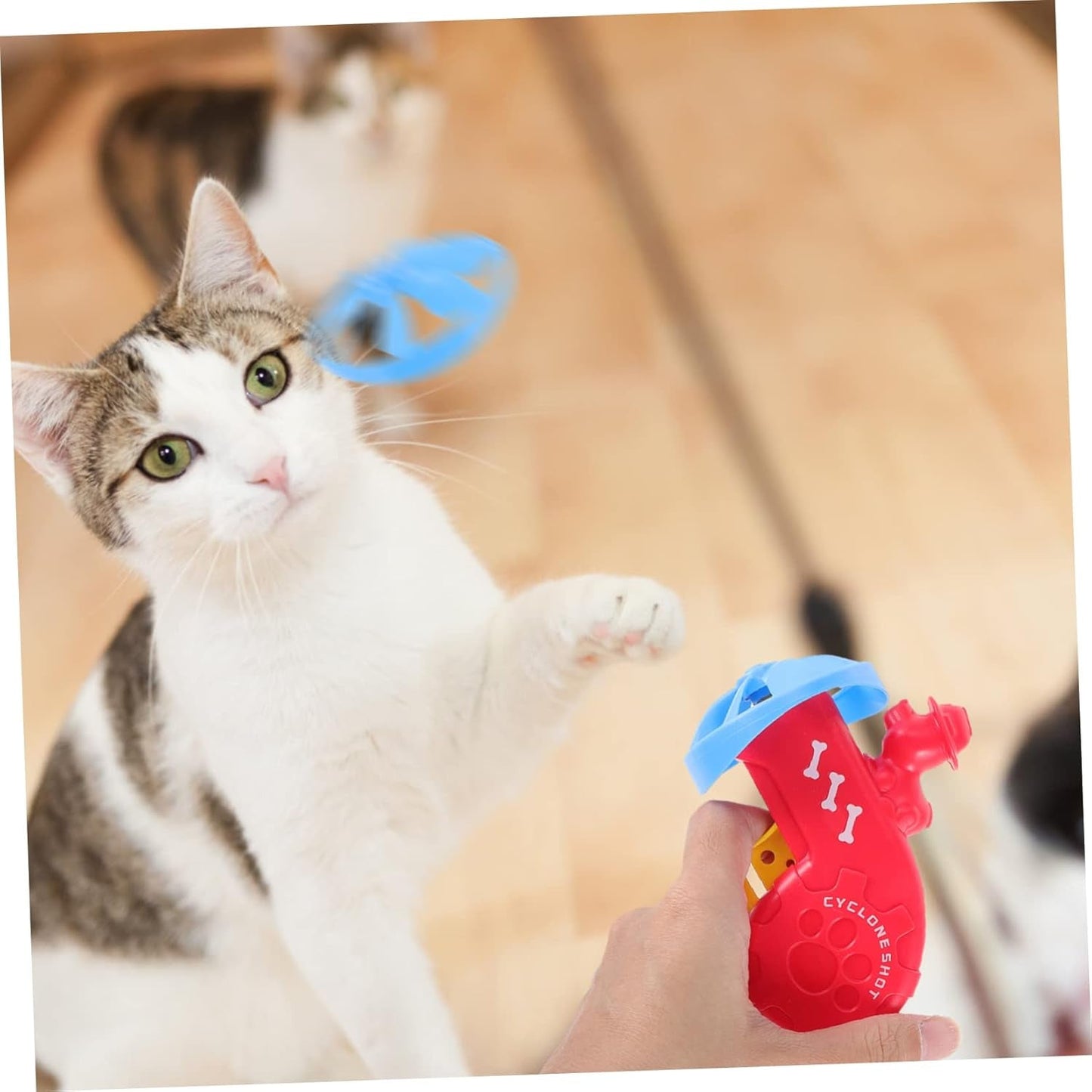 2Pcs Funny Cat Toy Set Flying Saucer Shooter Cat Toy for Boy Toy Disk Launcher Toy Interactive Dog Toy Boys Suits Outdoor Toy Chew Toys for Kids Brain Toy to Rotate Abs Sports Pet