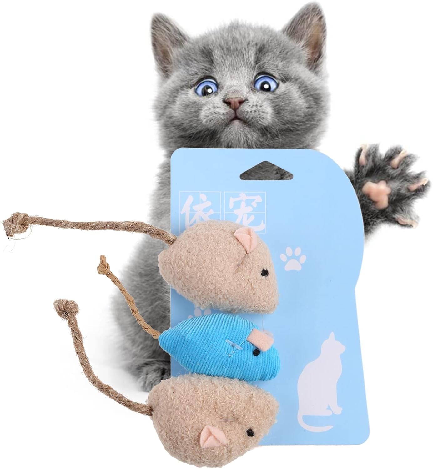 3Pcs for Toys for Mouse Toy Interactive for Toy for Indoor Cats Kitten for Play & Chew Pet Toys With