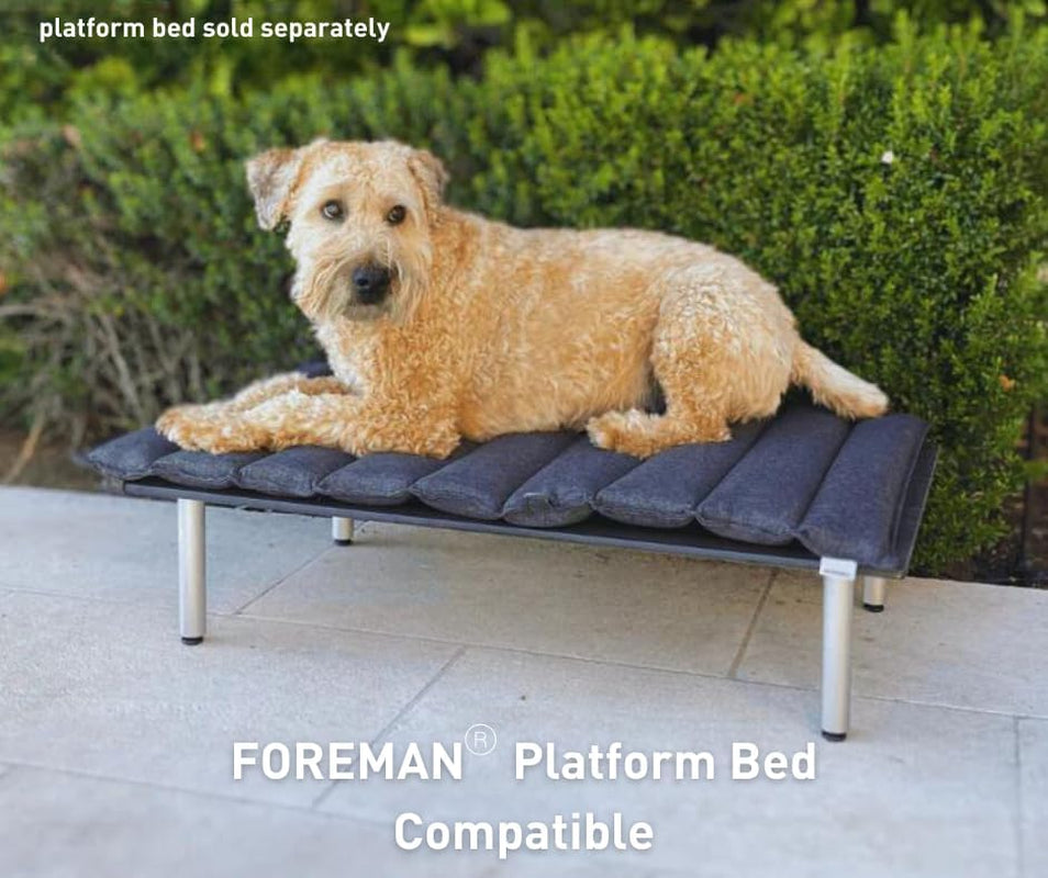 Foreman Foldable Outdoor Indoor Waterproof Heavy Duty Dog Bed Foam Mattress, Durable Water Resistant, Portable and Camping Travel Pet Mat, XXL 48"-30", Gray