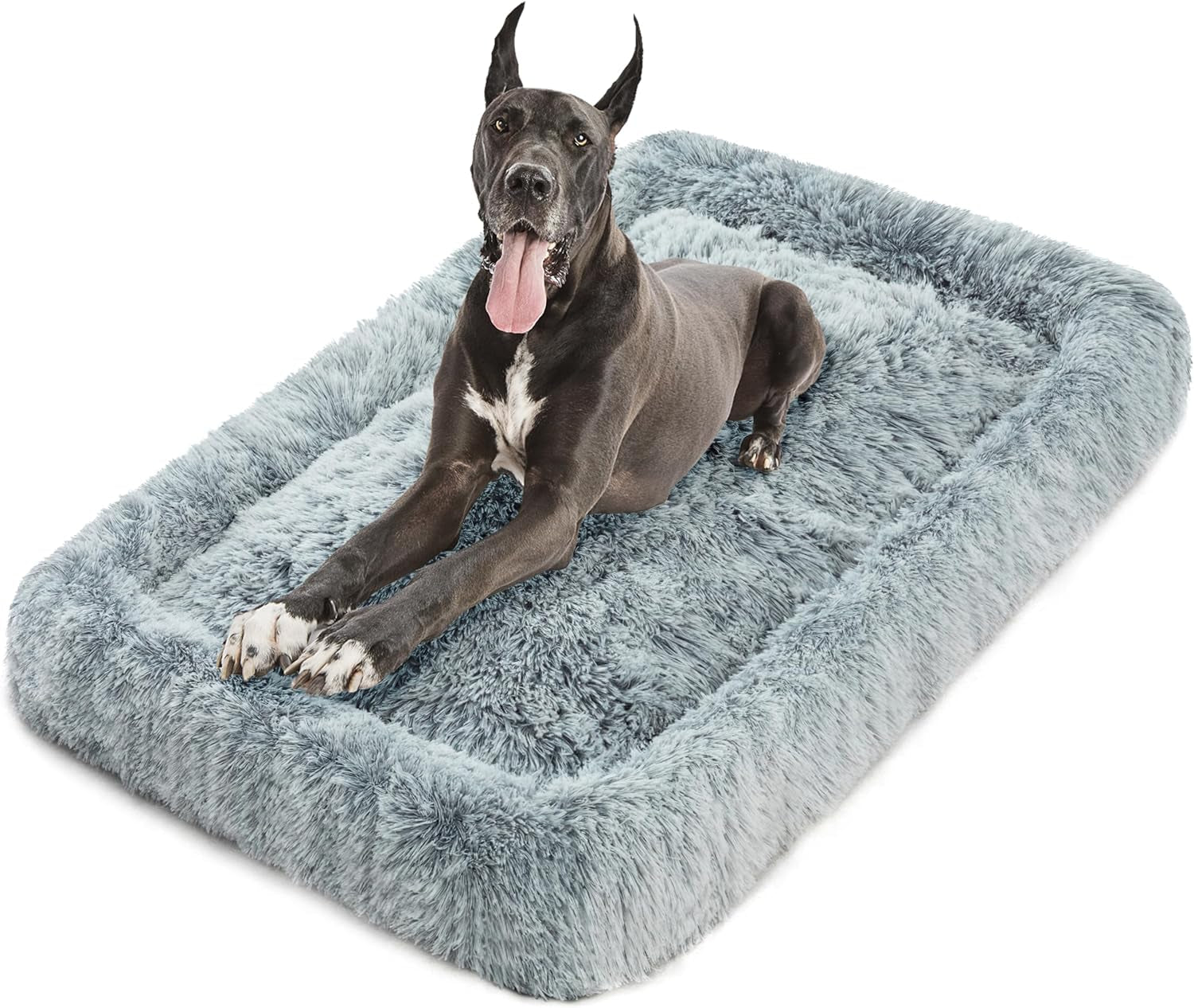 Dog Beds for Large Dogs Fixable Deluxe Cozy Dog Kennel Beds for Crates Washable Dog Bed, 36 X 23 X 3 Inches, Grey