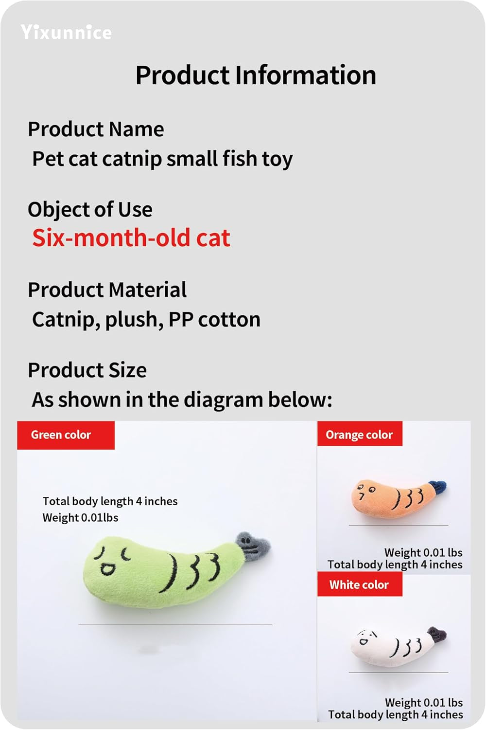 3 Pack Cat Kicker Toys,Small Fish Adorable Shape,Soft Plush Cat Toys Interactive Toy,Catnip Toys for Kitty Chewing Training Interactive