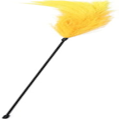 Cat Teaser Toy Stress Relief Interactive Play Toy Bendable Kitten Polyester Feather Stick Toys Cat Accessory - Blue