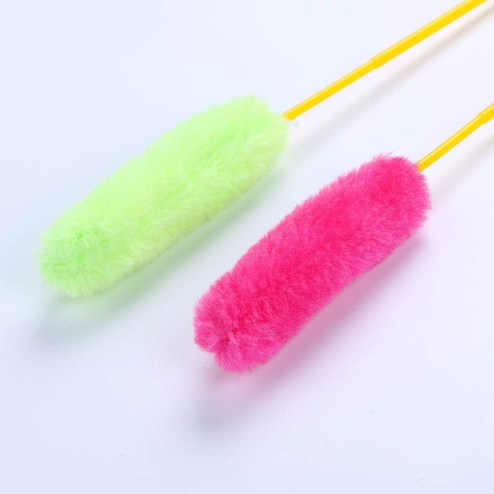 10Pcs Plush String Toy Training Wand Cat Interactive Plush Wand Toy Funny Stick Teaser for Cat Kitten (Random Color)- Dog Toy