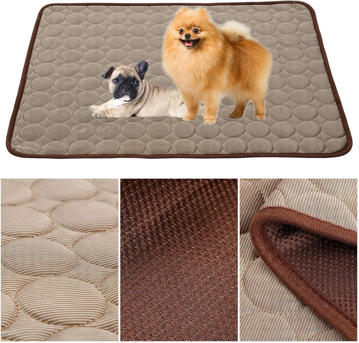 Dog Cooling Mats Pet Cooling Mats Dog Sleeping Mats Dog Cooling Pads Dog Bed Mats Cat Bed Mats Cats Cooling Pad Cool Self Cooling Mat Pet Summer Cooling Mat Sleeping Pad(28X40''/70X100Cm, Coffee)