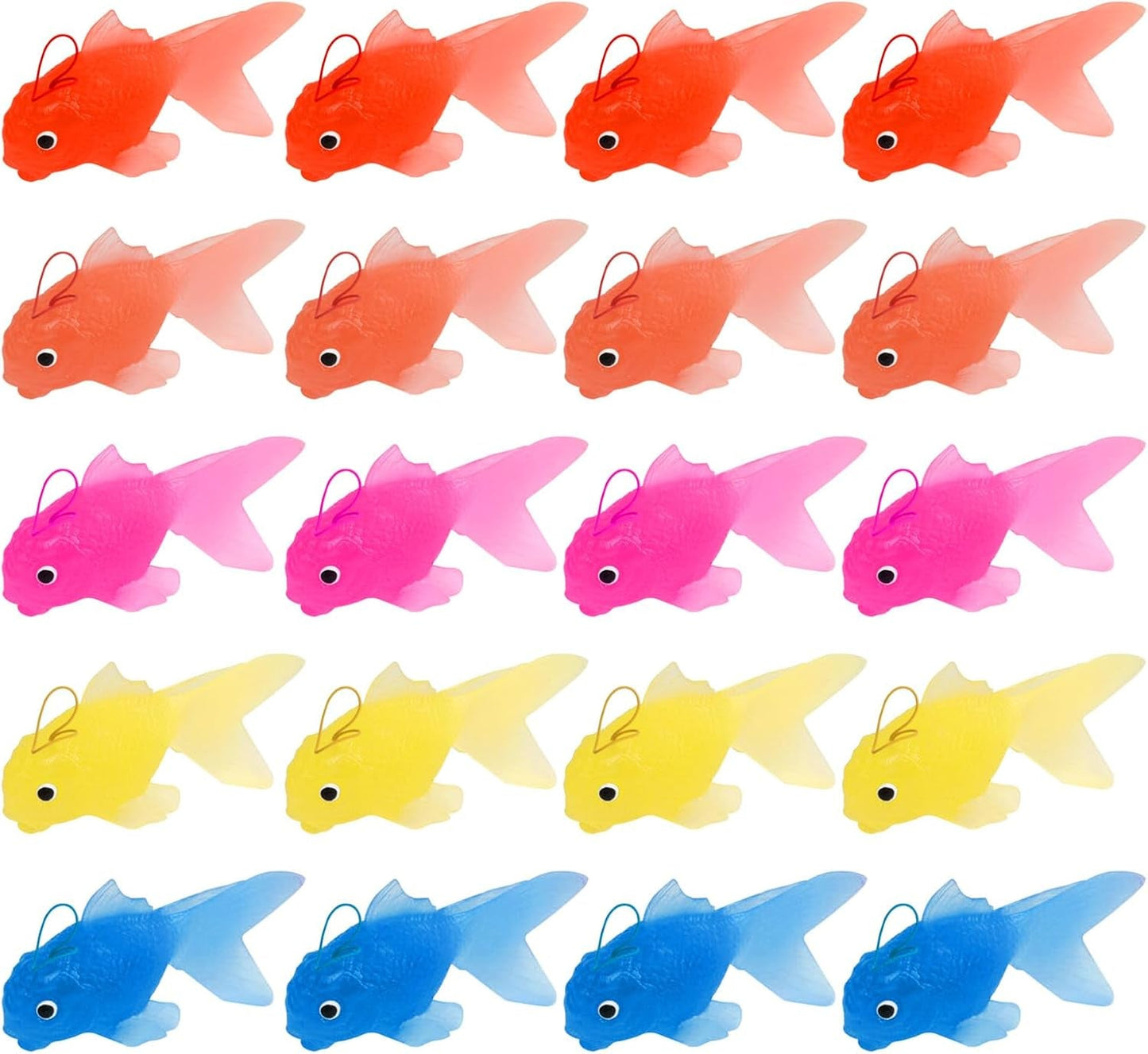 20Pcs Goldfish Pet Fish for Cat Toy Fish Swimming in Water Cats Drink More Mini Goldfishi Toy Novelty Waterproof Toy Toddler Swimming Toy