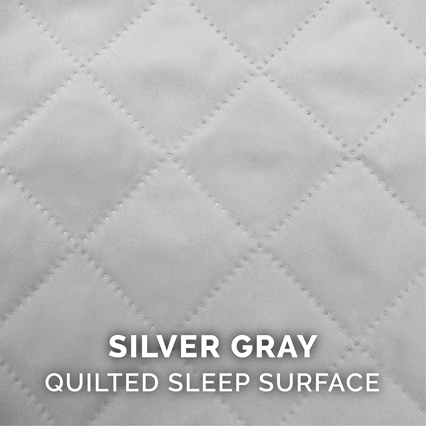 Furhaven Replacement Dog Bed Cover Quilted Sofa-Style, Machine Washable - Silver Gray, Medium