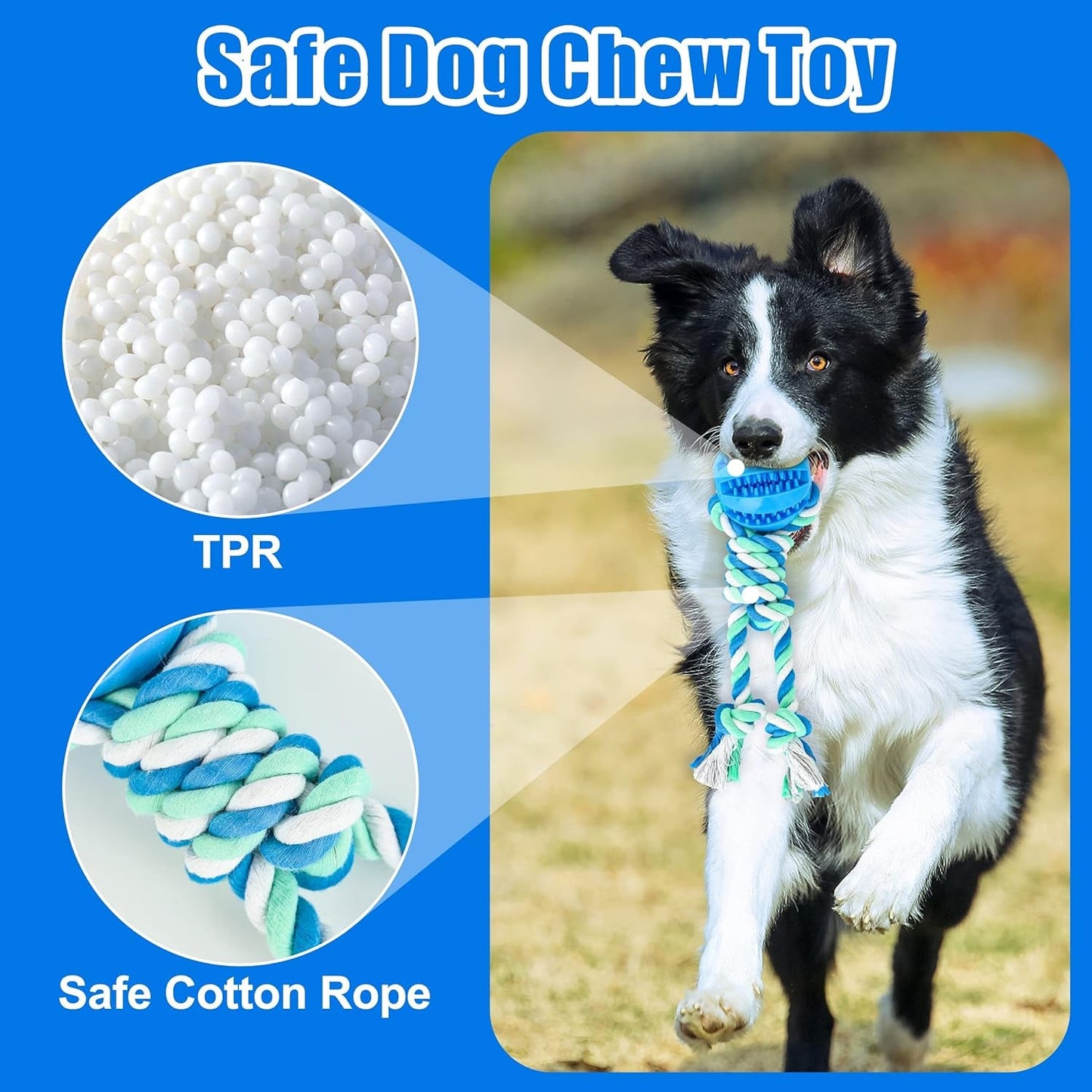 2 Pcs Ball on Rope Dog Toy, Dog Treat Toy Ball, Dog Tooth Cleaning Toy, Rope Ball Toy for Puppy Small & Medium Dog, Ball with Rope Dog Toy, Interactive Dog Toys, Tug of War,Tennis Ball