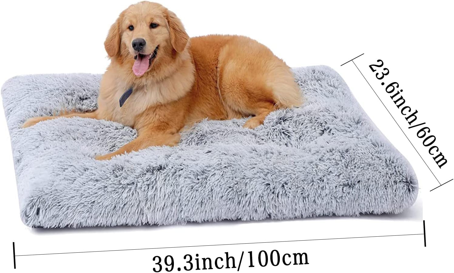 CHUKCHI Large Dog Bed, Non-Slip Soft Plush Dog Cage Bed, Plush Soft Pet Beds,For Large Medium Small Dogs and Cats Dog Bed Pad