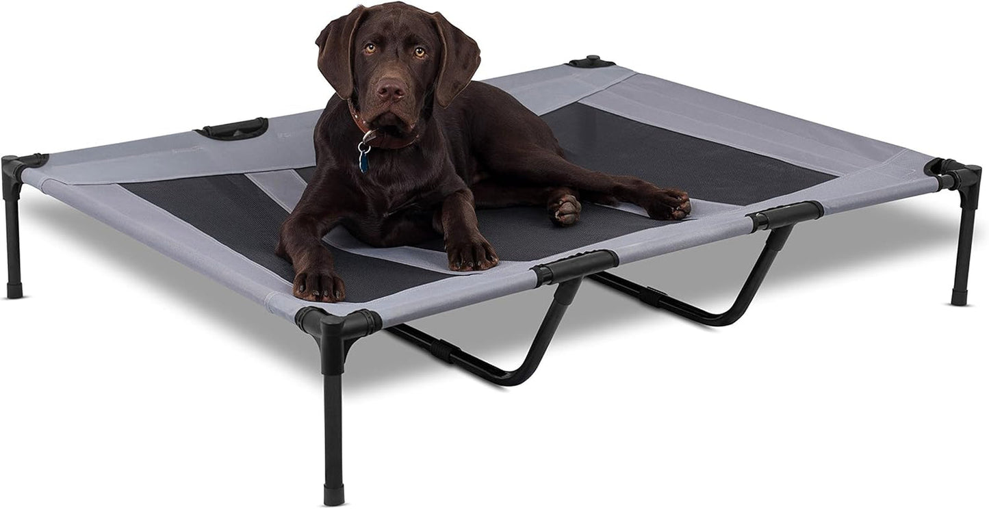 Internet'S Best BIRDROCK Home Dog Cot - 36 X 30 - Elevated Dog Bed - Cool Breathable Mesh - Indoor or Outdoor Use - Medium - Brown