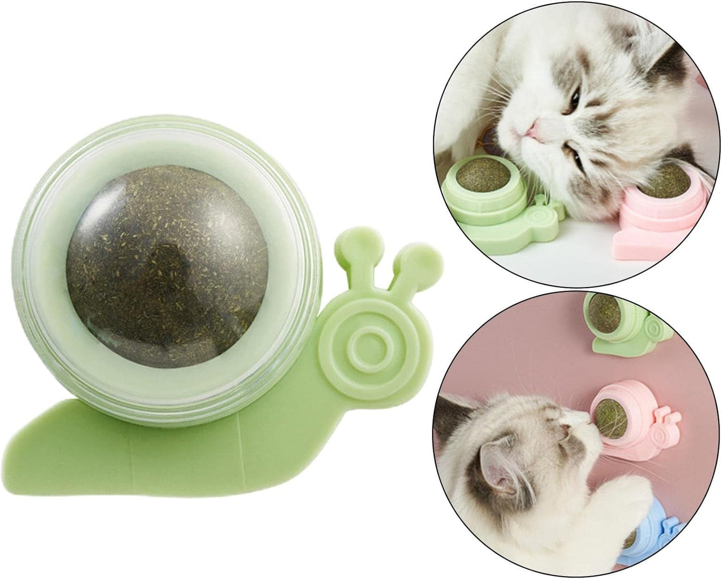 3 Pieces Cat Toys, Catnip Wall Ball,Cat Chew Toy, Rotatable Catnip Ball Toy Cats Toys W/Indoor Teeth Cleaning Cat Bite Toy for Kitten Pet Cat