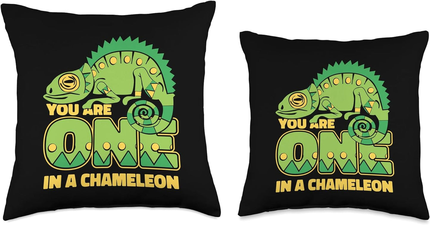 You Are One Panther Veiled Lover Chameleon Throw Pillow, 18X18, Multicolor