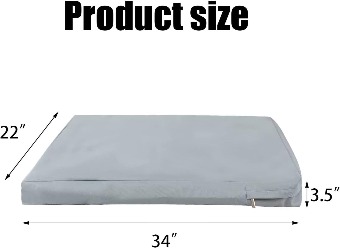 Dog Bed Cover, Replacement Cover for Dog Beds for Small Medium Large Dogs, Waterproof Protective Cover for Dog Crate Pad Mat Bed, Elastic Removable Dog Bed Covers for Pet Bed, Pet Supplies (M)