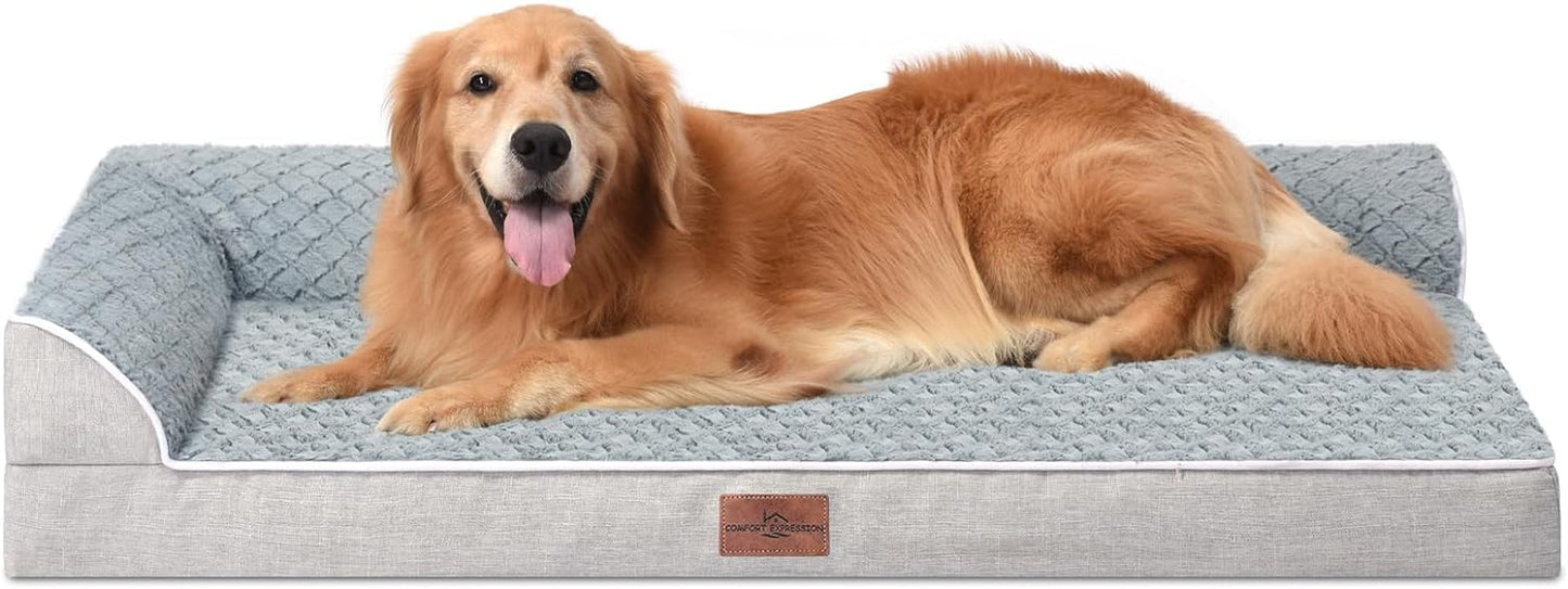 Dog Bed Medium Size Dog, Orthopedic Dog Bed for Medium Dogs, Waterproof Dog Bed with Removable Washable Cover & Non-Skid Bottom(Medium,Grey)