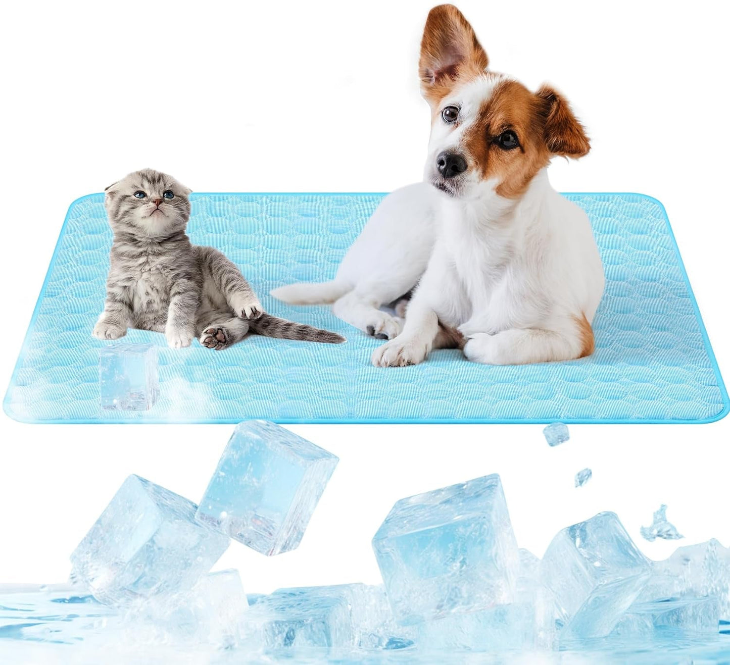 Cooling Mat for Dogs, Summer Cooling Pads Pet Cooling Mat Outdoor for Dogs Easy Carry Keep Your Pet Cool, Machine Washable (X-Large)