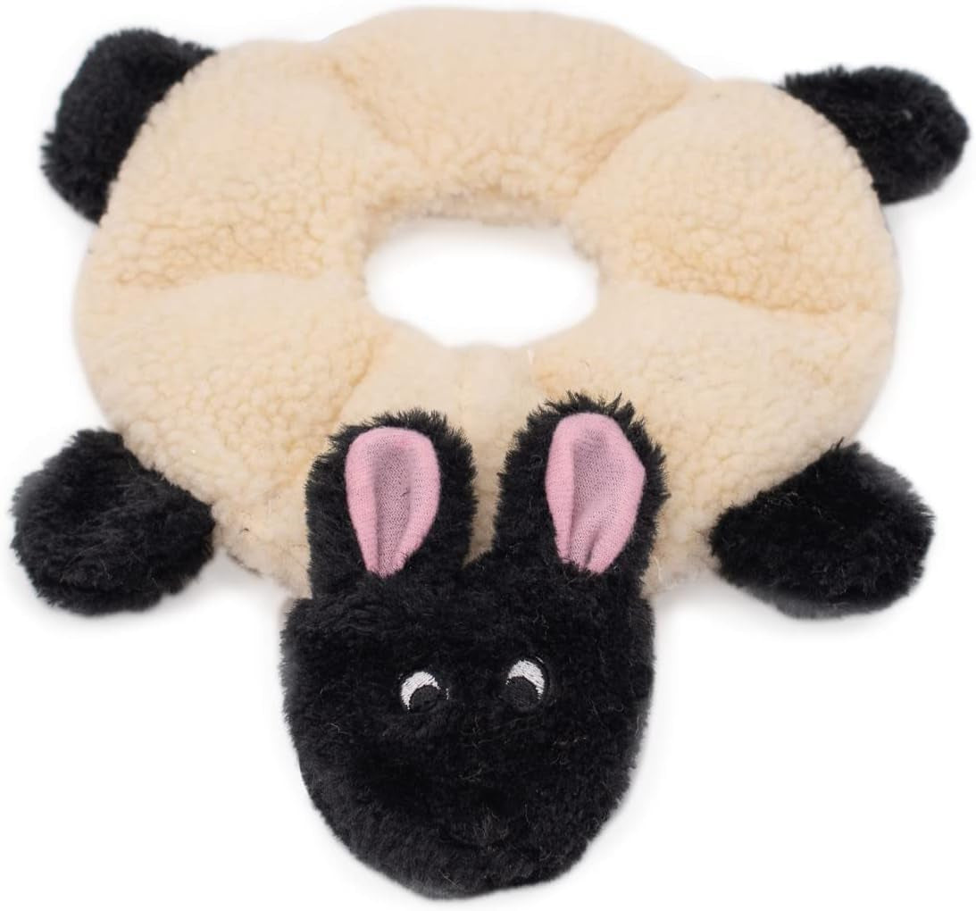 Zippypaws - Loopy - No Stuffing Squeaky Plush Dog Toy - for Small and Medium Dogs - Sheep