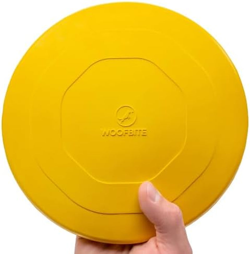 "Indestructible Dog Disc - Lifetime Replacement - Medium & Large Breed - Ultra Durable for Aggressive Chewers - Tough & Strong, Heavy Duty Natural Rubber Toy - Fetch, Tug, & Chew - 8In