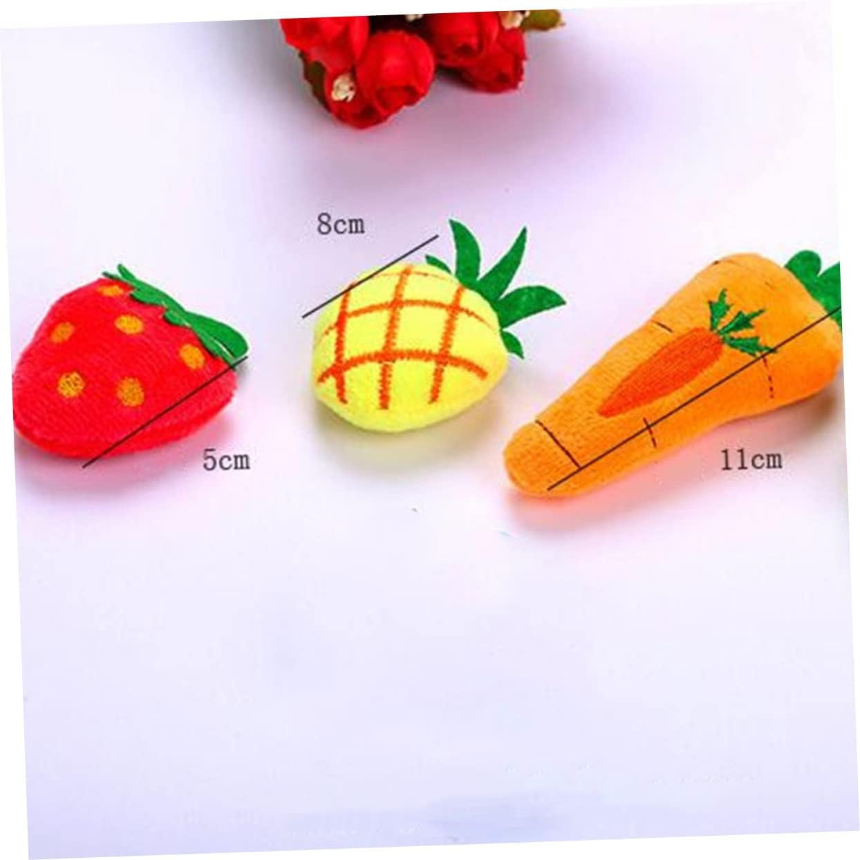 30 Pcs Plush Pineapple Toy Catnip Toy Pet Companion Toy Stuffed Toy Toys Cat Fetch Toy Pet Playing Toy Chew Toy Pet Doll Toy Pet Fruit Toy Strawberry Indoor Cat Baby Plush Toy