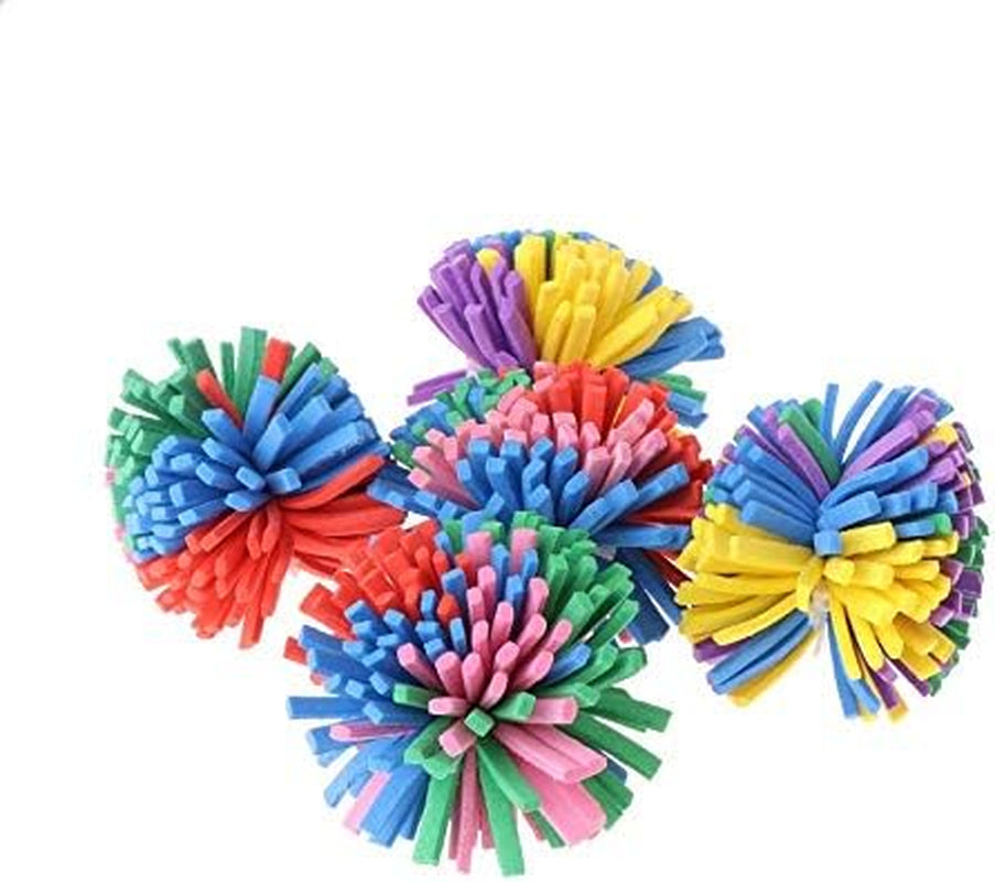 10PCS 1.6" Funny Colorful EVA Flower Ball Foam Cat Toy Ball Cat Kitten Catch/Chase/Play Ball, Random Color