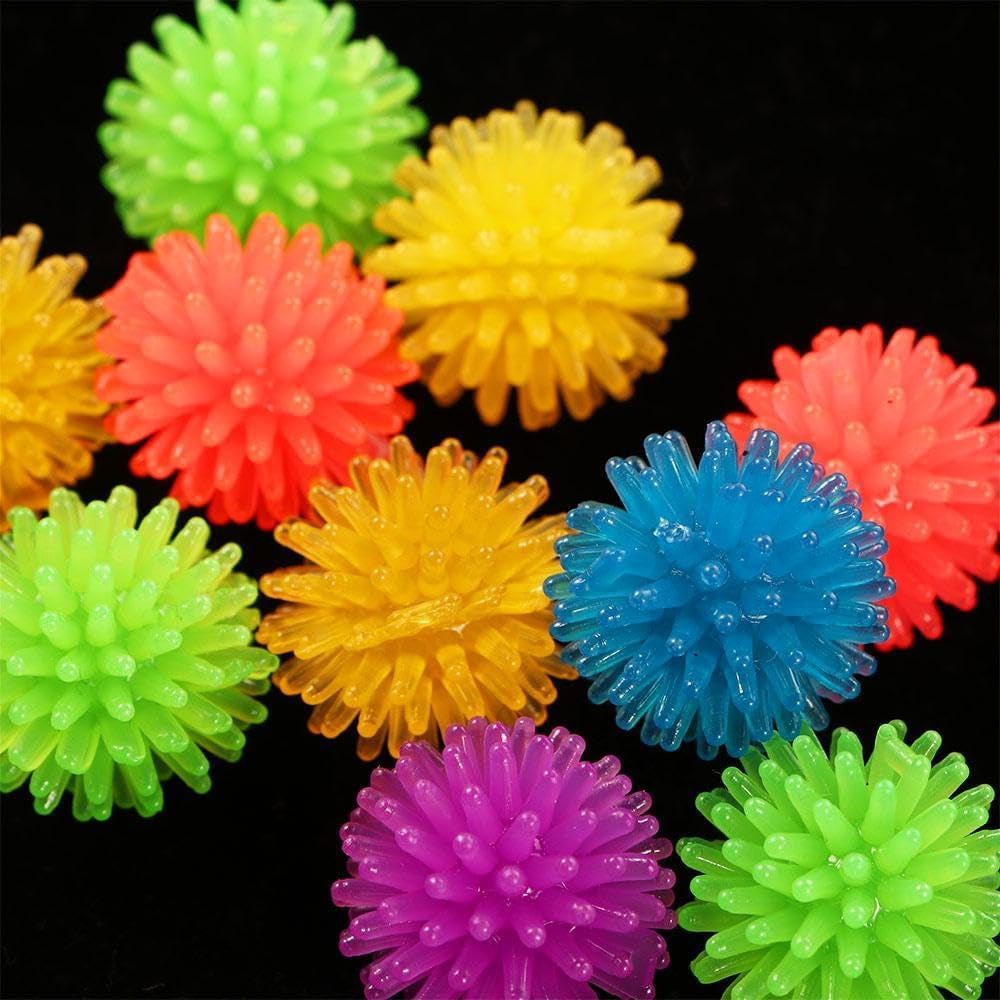 10Pcs Cat Toy Stretch Balls Colorful Squeezy Balls Interactive Cat Dog Soft Spiky Ball Cat Chew Toy for Cats to Play