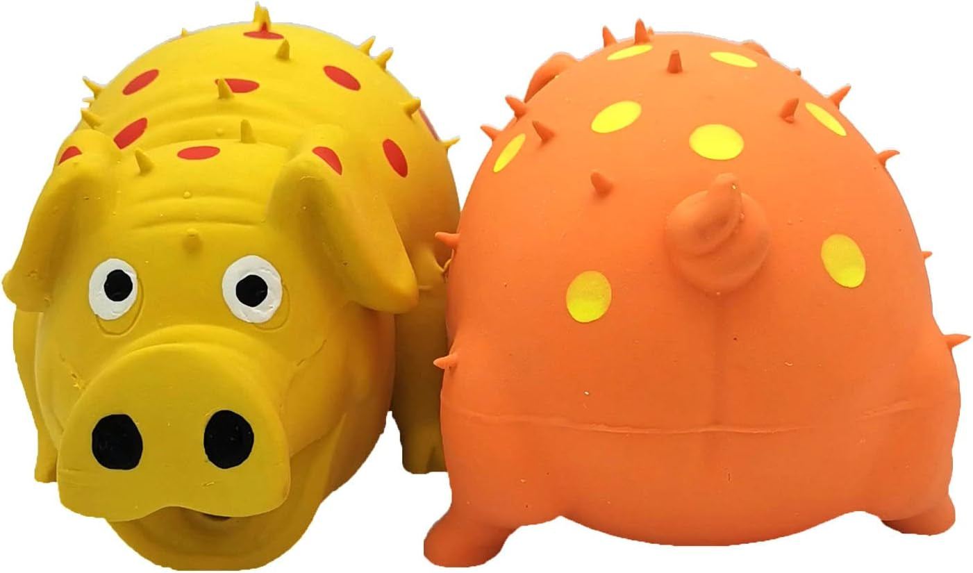 2 Pack Latex Pig Dog Toys That Oinks for Small Medium Large Dogs