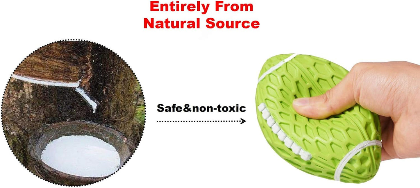 KOL Dog Plush Toys Dog Chew Toys Pet Squeaky Toys with Crinkle Paper, Interactive, Chewing and Durable Toys for Puppy Dogs and Medium Dogs. (Ball Green)