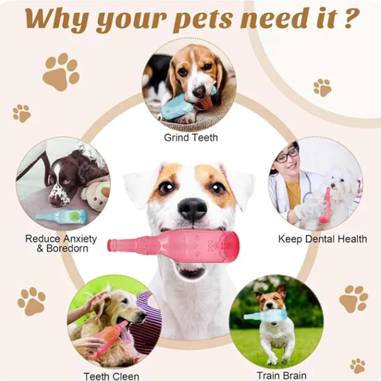 Crunchnplay Bottle Toy,Bottle Chew Toys for Dogs,Water Bottle Toys for Dogs,Dog Toy Water Bottle (Blue)