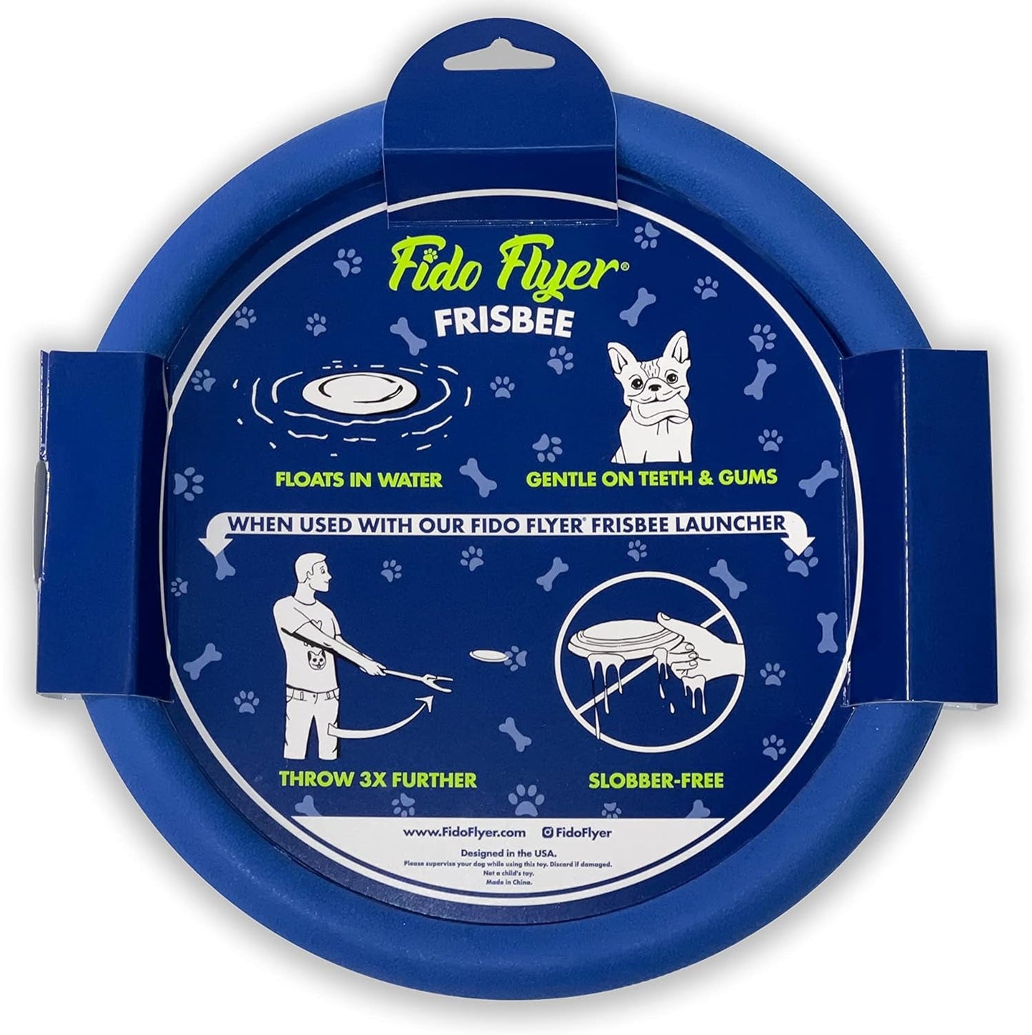 10” Dog Frisbee Fetch Toy, Durable, Floats, Gentle on Teeth and Gums Neon 10Inch