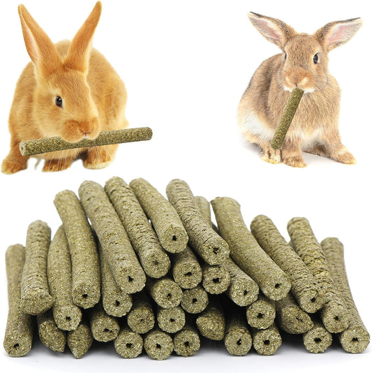 Youngever 315G Timothy Hay Sticks, Timothy Grass Molar Stick Chew Toys for Rabbits, Chinchillas, Guinea Pigs, Hamsters