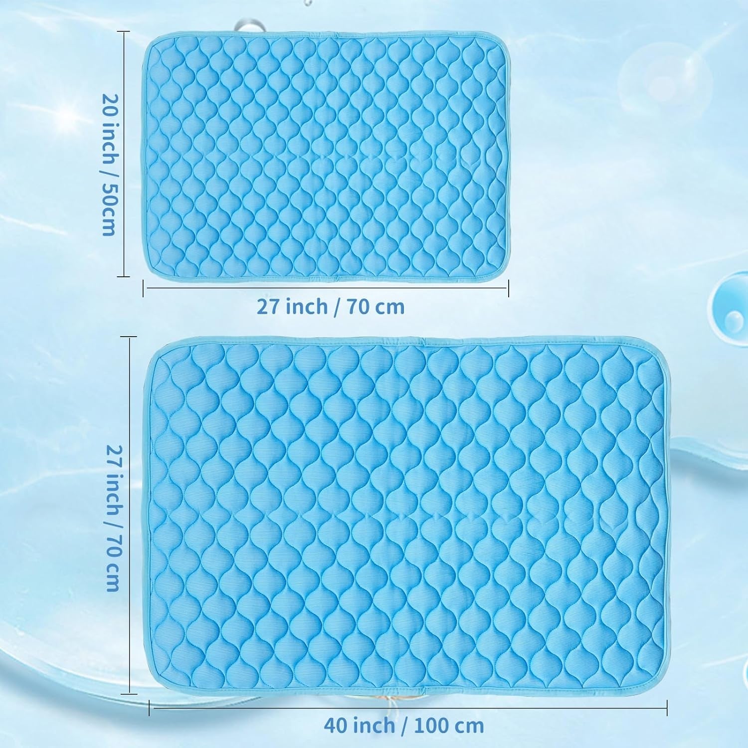 Dog Cooling Mat for Dogs Non-Toxic Self Cooling Pad & Easy Clean in Hot Summer Large 39X27In