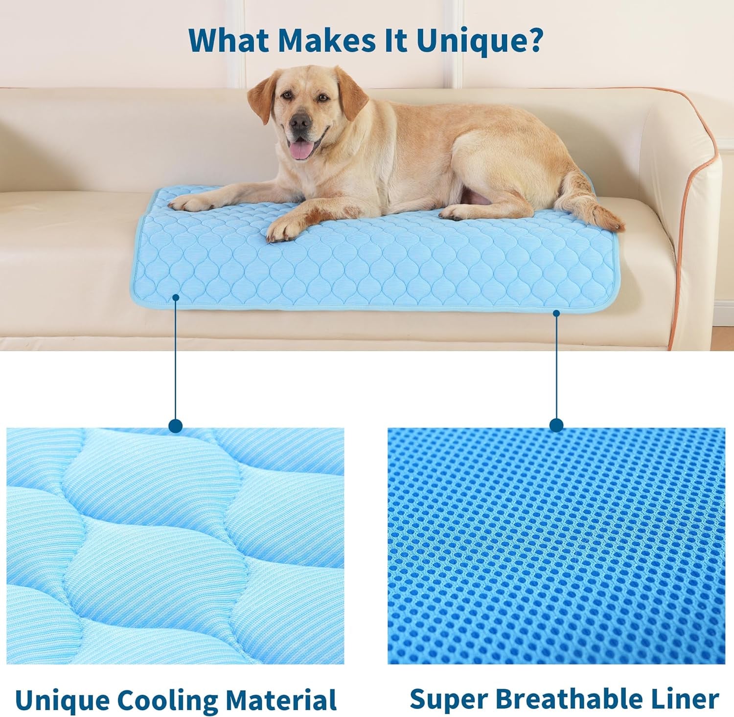 MARUNDA Self Dog Cooling Mat, Washable Ice Silk Cooling Mat for Small Medium Large Dogs and Cats, Pet Sleeping Pad for Crate, Bed, Indoor,Car Seats.