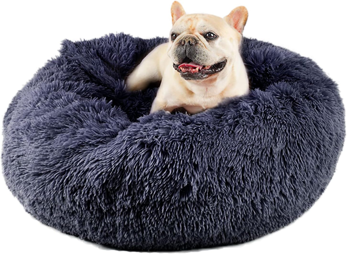 Dog Beds for Small Medium Dogs, Donut Dog Bed with Blanket Attached, Calming Dog Bed Washable (20"/26"/35")…