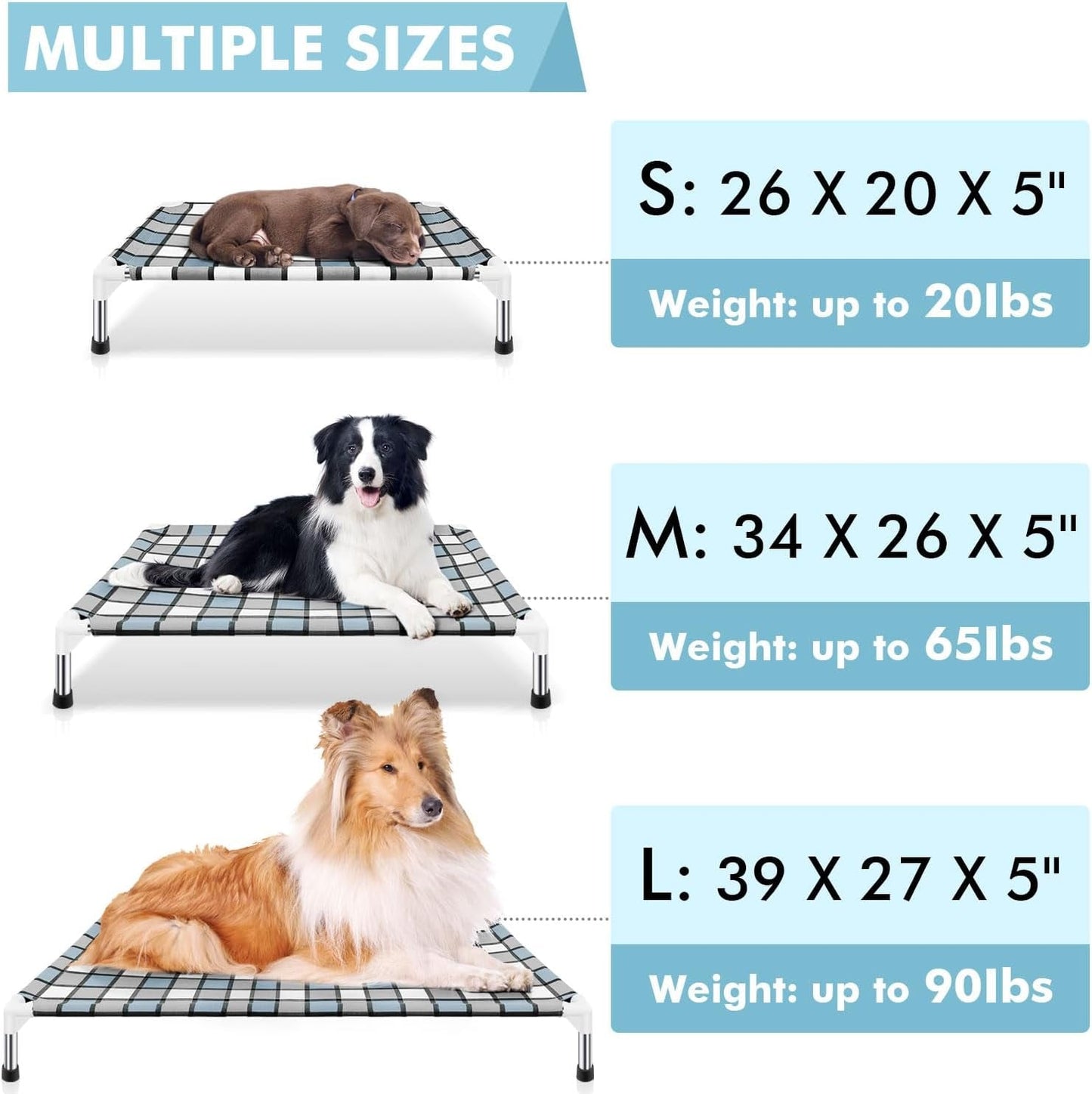 Elevated Dog Bed Raised Dog Bed - Dog Bed Pet Bed Dog Cot for Small Pet Taste Life, Start with a Pet Bed