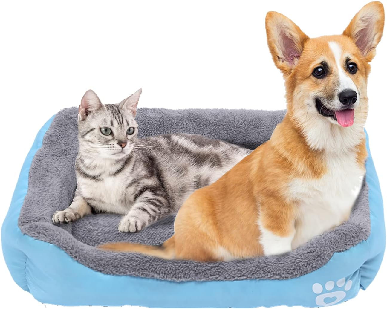 Dog Beds for Small Dogs, Waterproof Pet Puppy Dog Kitty Cats Cooling Bed Washable for Camping Indoor Outdoor (Blue)