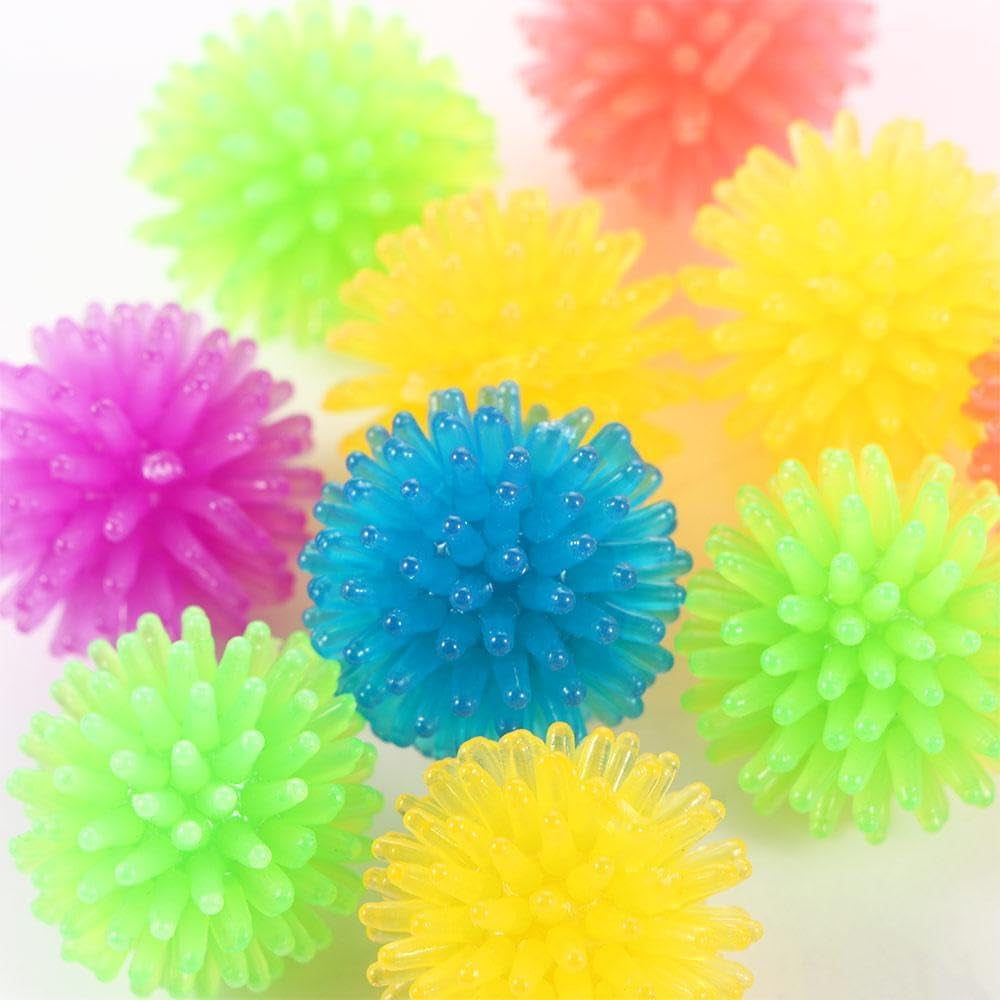 10Pcs Cat Toy Stretch Balls Colorful Squeezy Balls Interactive Cat Dog Soft Spiky Ball Cat Chew Toy for Cats to Play