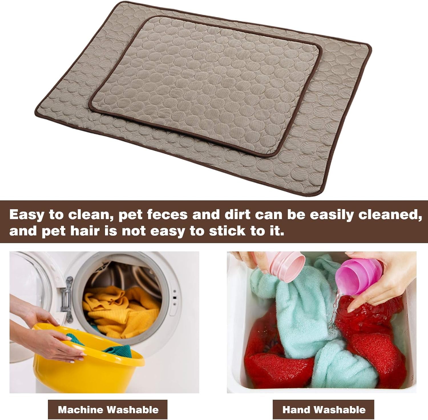 Dog Cooling Mats Pet Cooling Mats Dog Sleeping Mats Dog Cooling Pads Dog Bed Mats Cat Bed Mats Cats Cooling Pad Cool Self Cooling Mat Pet Summer Cooling Mat Sleeping Pad(28X40''/70X100Cm, Coffee)