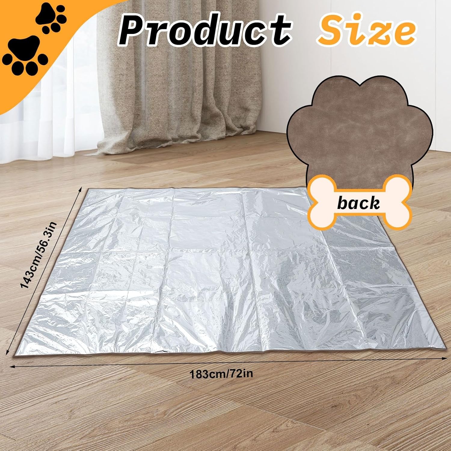 2 Pcs Pet Deterrent Mat for Couch Keep Dogs off Bed Cat Pet Repellent Mat Pain Free Couch Covers for Cats Dogs Keep Pets off Furniture Bed Indoor (Coffee)