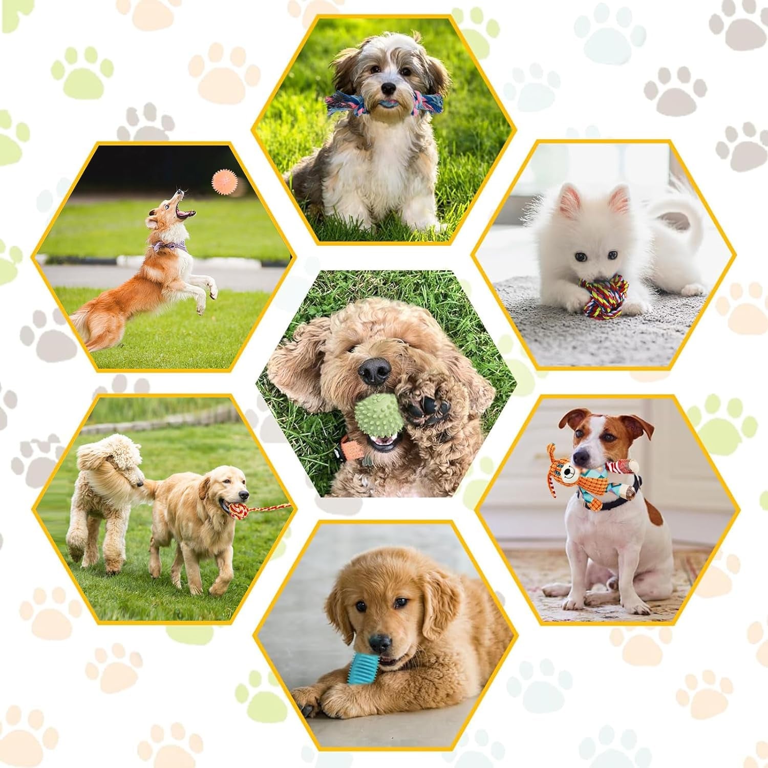 20PCS Puppy Teething Toys, Dog Squeaky Toys, Rope Toys, Interactive Dog Toys to Keep Them Busy, Chew Toys for Puppies, Pet Toys for Small Dogs, Dog Toy Basket Full of Fun