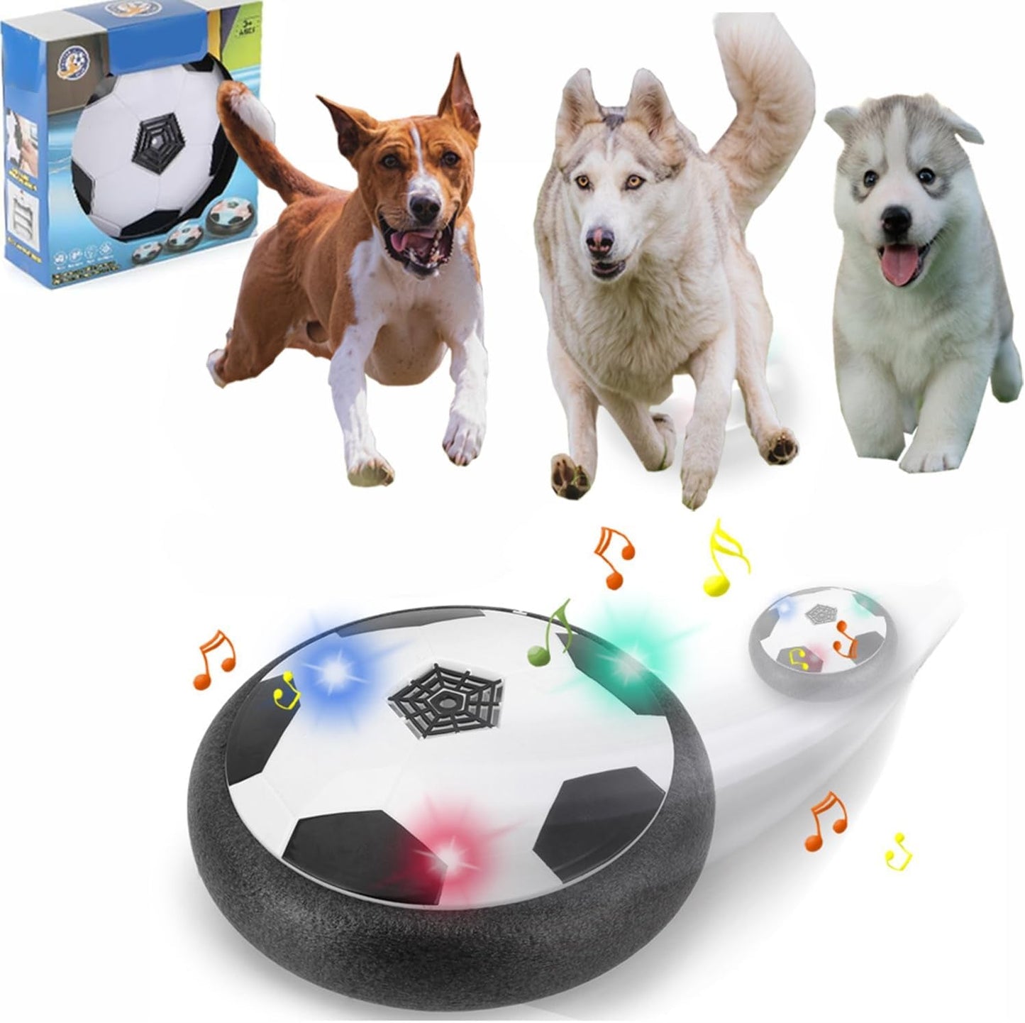 2023 New Active Gliding Disc with Cool Lighting Effects - Interactive Toy for Dogs, Durable ABS Material, Motion-Activated Fun-Active Gliding Disc Toy for Dogs Pets (LED Light)