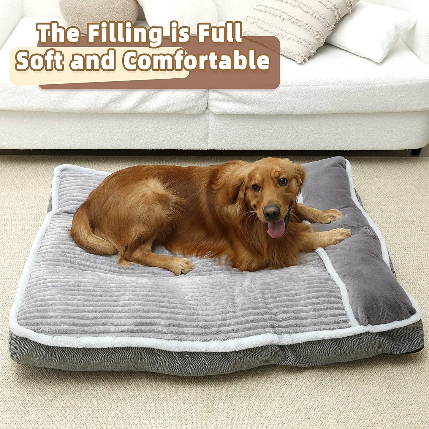 Dog Bed for Small Dogs, Dog Mattress with Pillow for Crate Kennel, Sofa Dog Bed, Super Soft Pet Bed for Medium, Small Dogs Breeds,Pet Bed Puppy Bed,Beds & Furniture