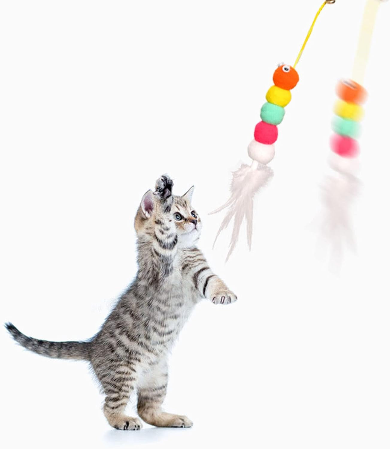 200Cm Cat Teaser Toy Ring Bell Popular Stress Relief Cat Catnip Swing Toy B