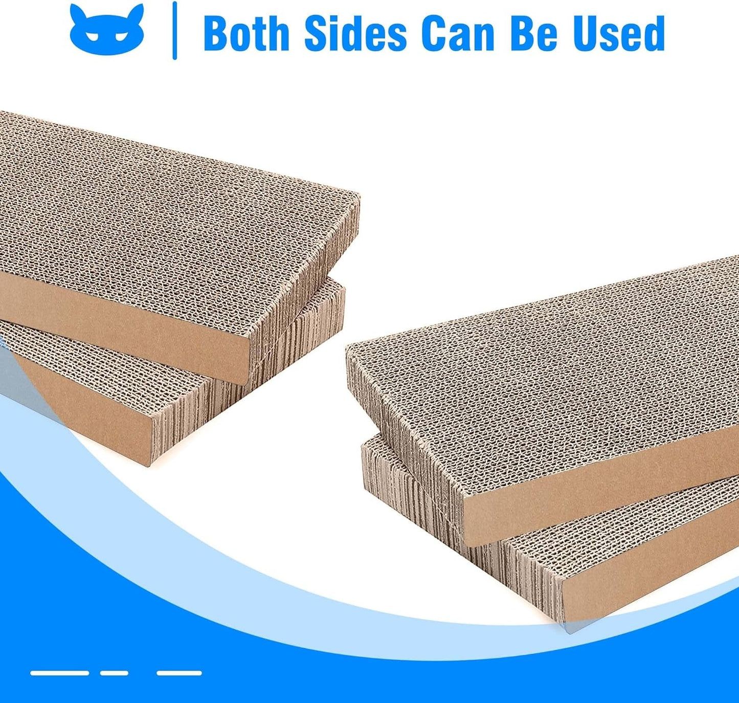 4 Packs Cat Scratcher, Cat Scratching Board for Indoor Cats and Kitten, Large Size Cat Scratching Pad, Durable&Premium Recyclable Cardboard Cat Scratcher