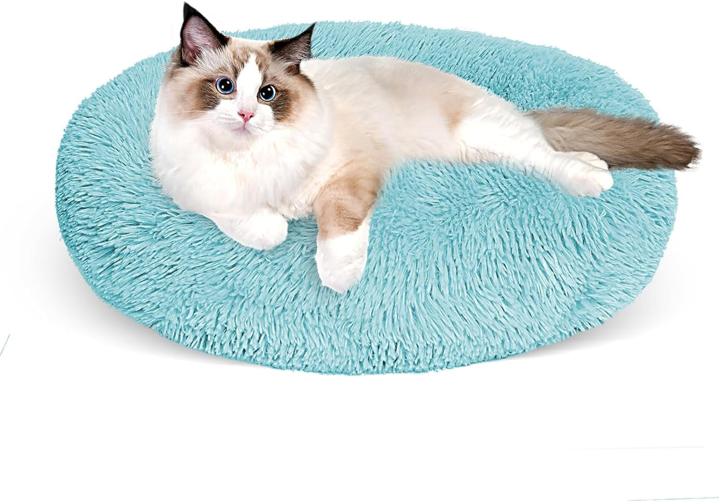 Dog Bed for Small Medium Large Dogs,27 Inch Calming Dogs Bed Machine Washable, Fluffy round Pet Bed Non-Slip, Calming Soft Plush Donut Cuddler Cushion Self Warming for Puppy and Kitten